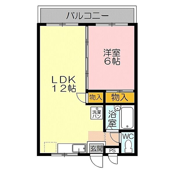 ラビットハウス　Ｙａｍａｎａｋａ 201｜鳥取県米子市東福原5丁目(賃貸アパート1LDK・2階・39.74㎡)の写真 その2