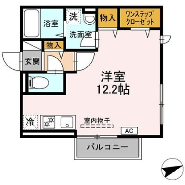 サンリット 205｜鳥取県米子市旗ヶ崎2丁目(賃貸アパート1R・2階・32.95㎡)の写真 その2