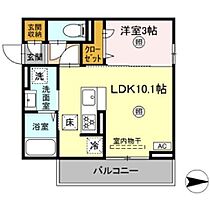 ロイヤルステージ皆生新田 105 ｜ 鳥取県米子市皆生新田3丁目（賃貸アパート1LDK・1階・32.80㎡） その2