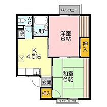 ハイツ福田 202 ｜ 鳥取県米子市旗ヶ崎3丁目（賃貸アパート2K・2階・34.20㎡） その2