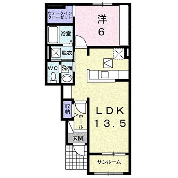 セレッソ　Ａ 102｜鳥取県西伯郡南部町阿賀(賃貸アパート1LDK・1階・50.33㎡)の写真 その2