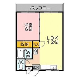 ラビットハウスYOU 1LDKの間取図画像
