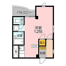 ピアシティ ワンルームの間取図画像