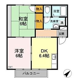 キャリーイン 2DKの間取図画像