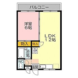 ラビットハウスヤマナカ 1LDKの間取図画像