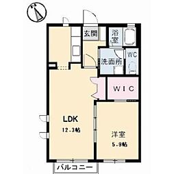 パルモ 1LDKの間取図画像