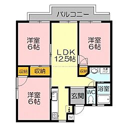 森村アビタシオン 3LDKの間取図画像