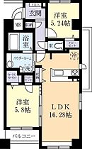 百合ケ丘レジデンス 0204 ｜ 茨城県守谷市百合ケ丘3丁目（賃貸マンション2LDK・2階・62.92㎡） その2