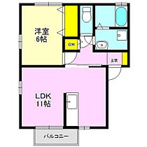 ムグンファIII B203 ｜ 群馬県高崎市上中居町（賃貸アパート1LDK・2階・45.20㎡） その2