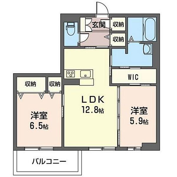 ｓｕｃｃｅｅｄ 302｜群馬県高崎市問屋町西1丁目(賃貸マンション2LDK・3階・63.57㎡)の写真 その2