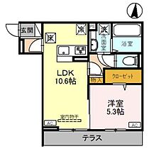 ラクーア 102 ｜ 群馬県高崎市東貝沢町4丁目（賃貸アパート1LDK・1階・40.70㎡） その2