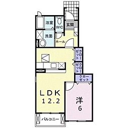 ベルフィオーレ2 1LDKの間取図画像
