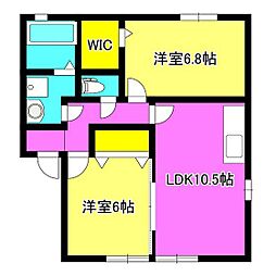 スクエアガーデンC 2LDKの間取図画像