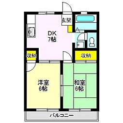 ホワイトハイツ 2 2階/-