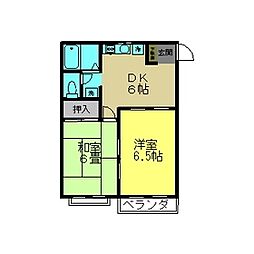 パークハイツ 2DKの間取図画像