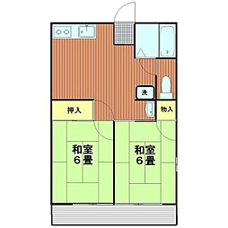 シティハイムY&R 2DKの間取図画像
