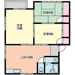 サンハイム 3DKの間取図画像