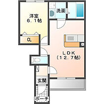 ハッピークローバーＡ棟  ｜ 茨城県つくば市陣場（賃貸アパート1LDK・1階・42.59㎡） その2