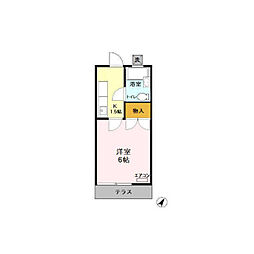 ハイツKM 1Kの間取図画像