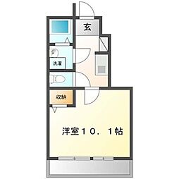 コモドピノ4 1Kの間取図画像