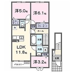 ポルトII 3LDKの間取図画像