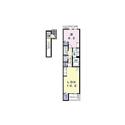 シュテルン 1LDKの間取図画像