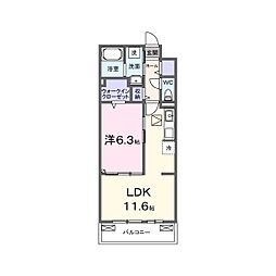Axis26 1LDKの間取図画像