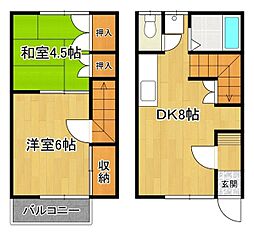 栄光メゾンF 2DKの間取図画像