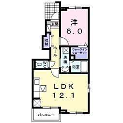 ヴィラエクセレント 1LDKの間取図画像