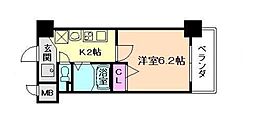フォレステージ福島 1Kの間取図画像