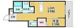 大阪市生野区林寺4丁目マンション 1LDKの間取図画像