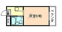 サンライズ九条 1Kの間取図画像