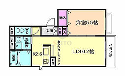 シャーメゾンNOA2 1LDKの間取図画像