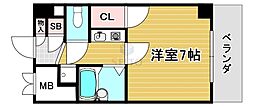 グレイス赤井. 1Kの間取図画像