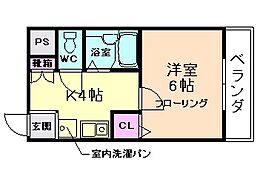 大阪府豊中市螢池東町3丁目（賃貸マンション1K・1階・21.00㎡） その2