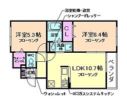 阪急宝塚本線 石橋阪大前駅 徒歩15分の賃貸マンション 1階2LDKの間取り