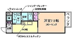 Seldom蛍池 1Kの間取図画像