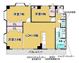 ファミーユ春日 3LDKの間取図画像