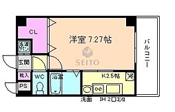 ラ・フォンテ十三 1Kの間取図画像