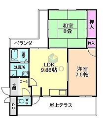 ヴィラセンチュリー2号館 3LDKの間取図画像