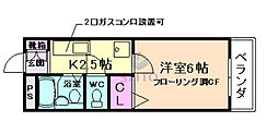メゾンエクセラ 1Kの間取図画像