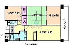パラッツォデラルナ 3LDKの間取図画像