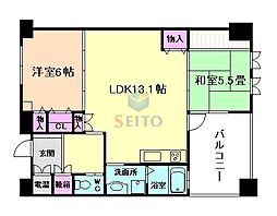 アビタシオンさくら 2LDKの間取図画像