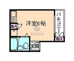 アーバン豊中 ワンルームの間取図画像