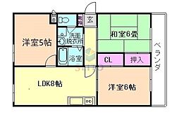 ピアチェーレ1 3LDKの間取図画像