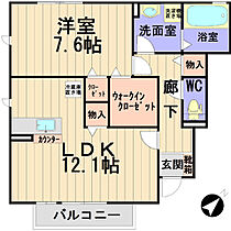 アルブルコートII  ｜ 茨城県つくば市大曽根（賃貸アパート1LDK・1階・52.86㎡） その2