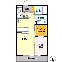 ブランシュール  ｜ 茨城県つくば市天久保1丁目（賃貸アパート1LDK・3階・33.39㎡） その2