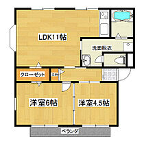 茨城県つくば市花畑3丁目（賃貸アパート2LDK・1階・51.83㎡） その2