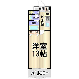 間取図画像 1K
