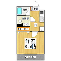 セレクト3 1Kの間取図画像